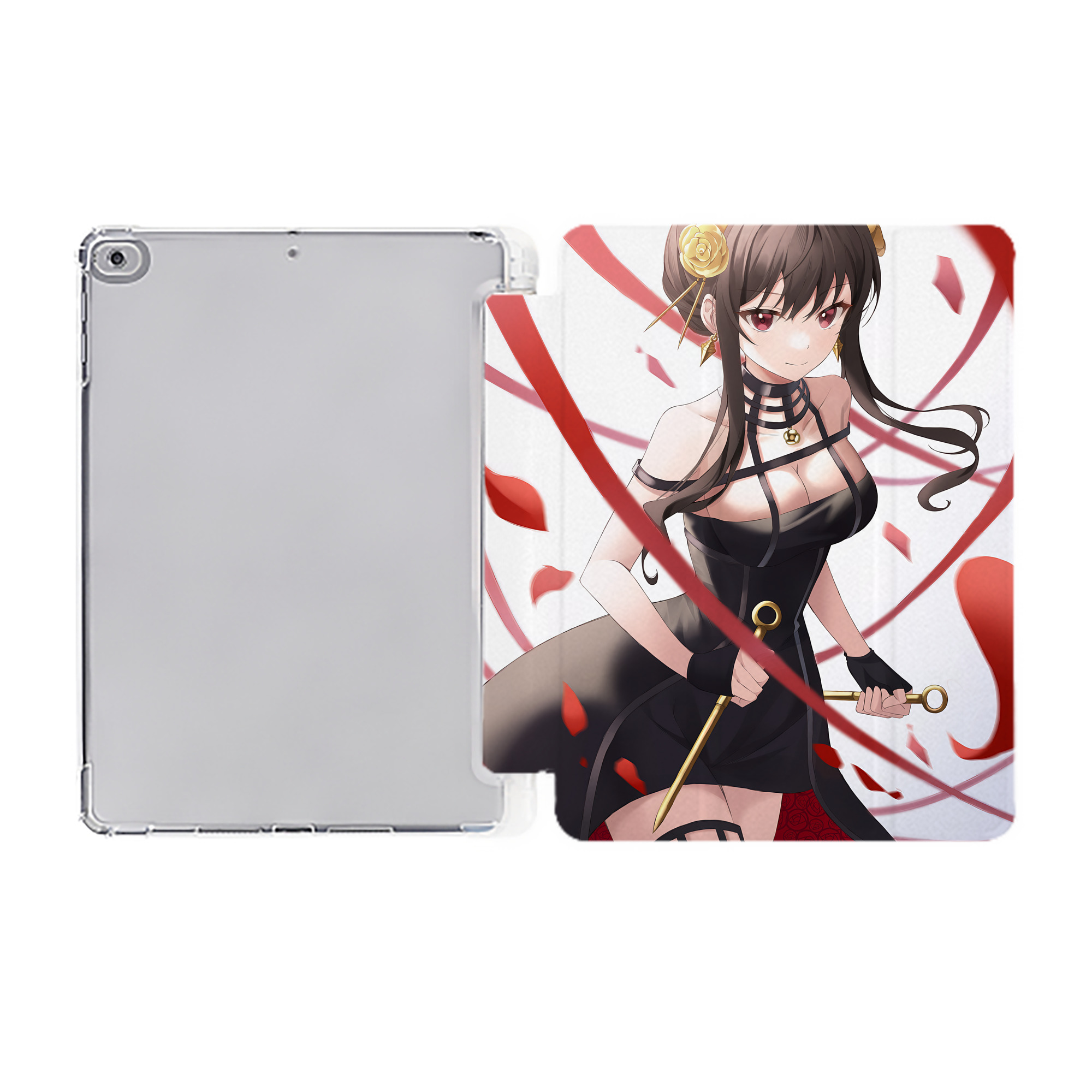 （画像用） SPY×FAMILY间谍家家酒 IPad ケース ペン収納付き 三つ折りスタンド PUレザー×シリコン 対応機種9.5/10.5/10.9インチ